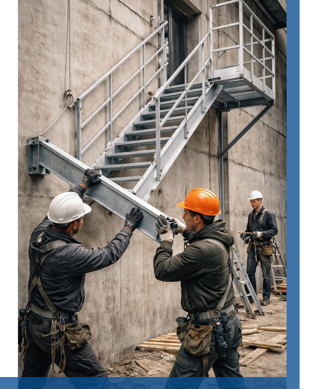 Монтаж металлических лестниц в Мегионе от 15638 р. | ВЫСОТНИК-Мго