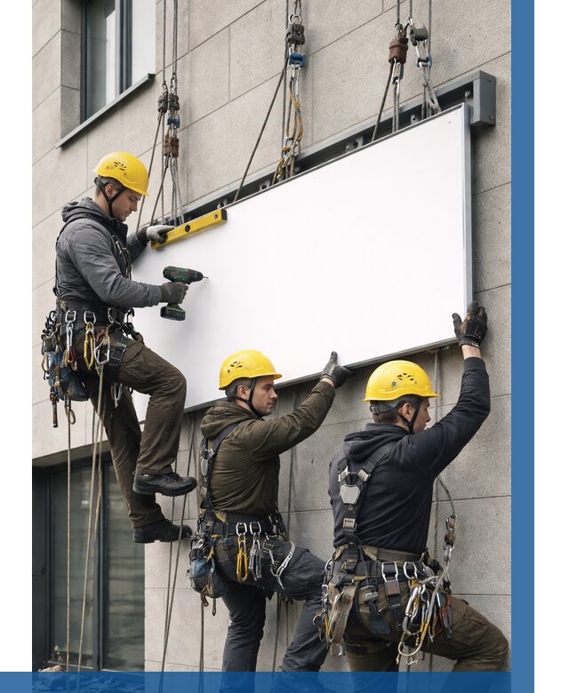 Монтаж рекламной вывески в Мегионе от 8340 р. | ВЫСОТНИК-Мго