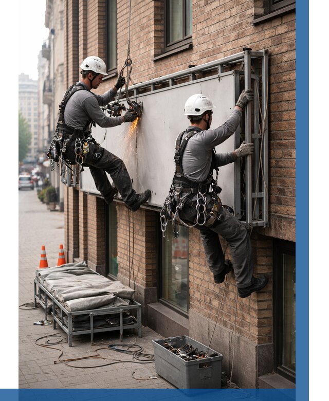 Демонтаж рекламной вывески в Мегионе от 6776 р. | ВЫСОТНИК-Мго