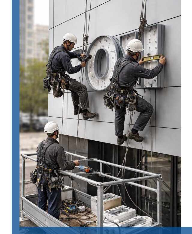 Профессиональный монтаж световых букв в Мегионе под ключ