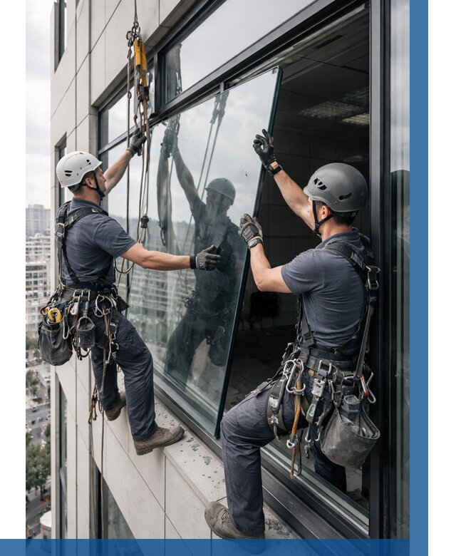 Замена стеклопакетов на высоте в Мегионе от 5734 р. | ВЫСОТНИК-Мго