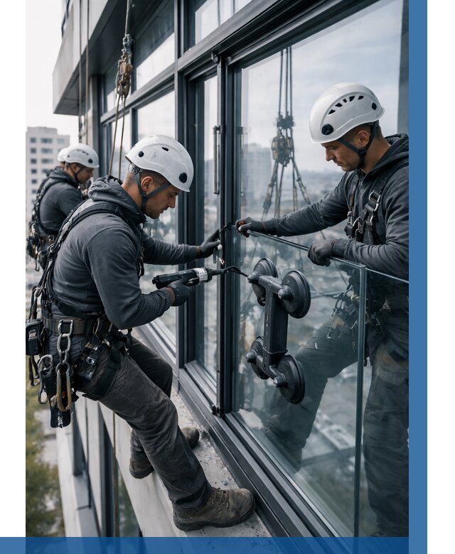 Витражное остекление зданий в Мегионе от 3649 р. | ВЫСОТНИК-Мго