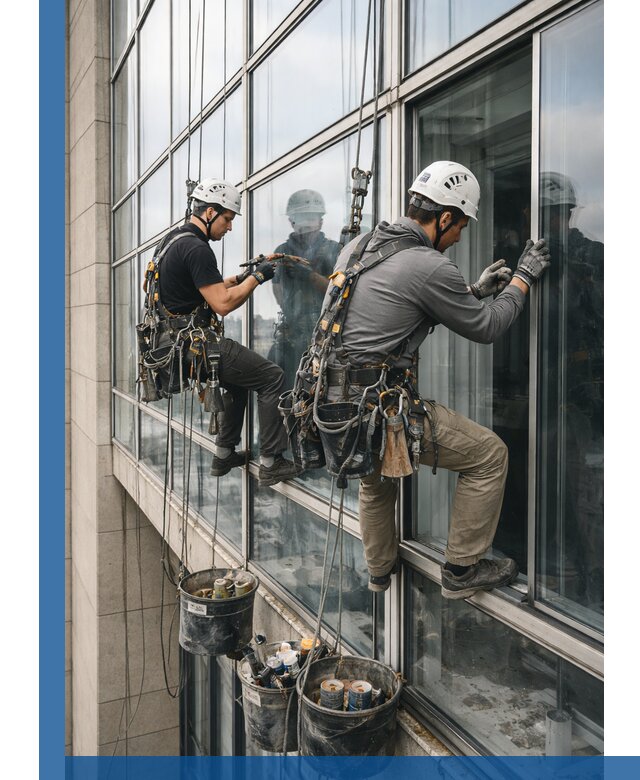 Ремонт витражных конструкций и фасадного остекления в Мегионе