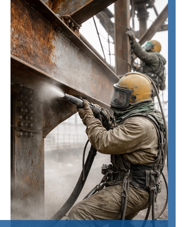 Пескоструйная очистка металлоконструкций в Мегионе по 626 р. ВЫСОТНИК-Мго