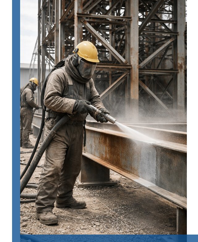 Пескоструйная очистка металлоконструкций в Мегионе промышленная