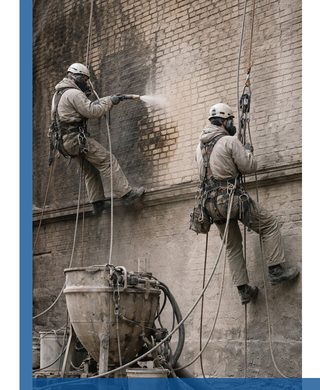 Пескоструйная очистка фасадов в Мегионе профессионально