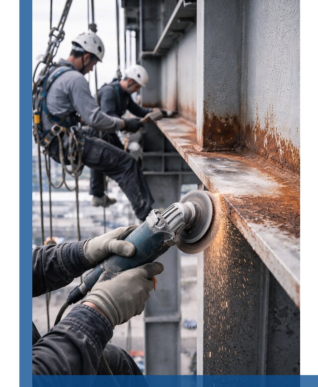 Зачистка металла от ржавчины и подготовка поверхностей в Мегионе