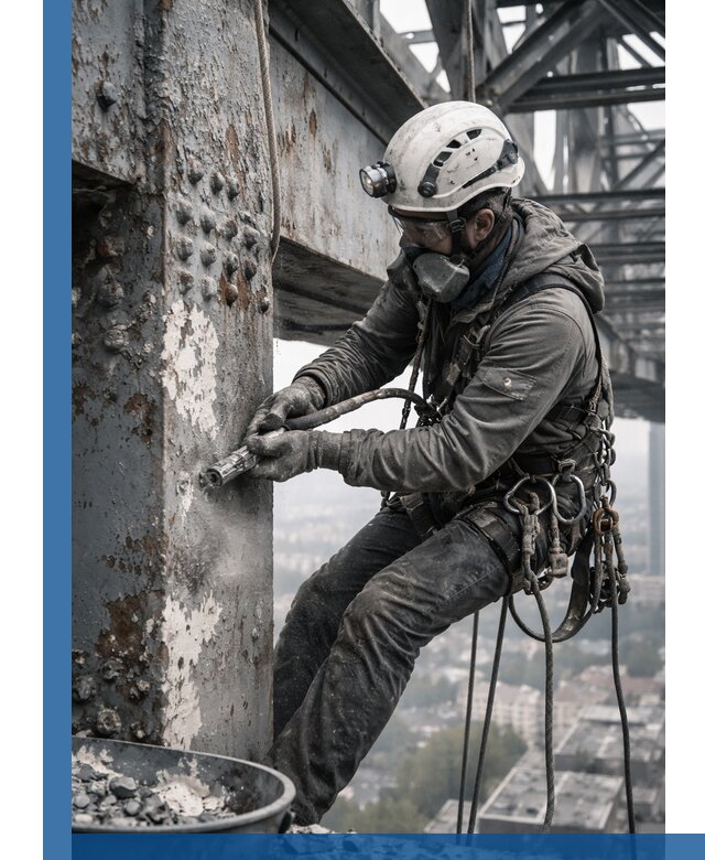 Удаление старой краски с металлических конструкций в Мегионе