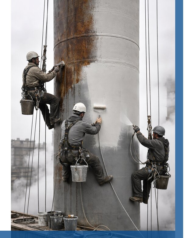 Покраска дымовых труб в Мегионе от 8861 р. | ВЫСОТНИК-Мго