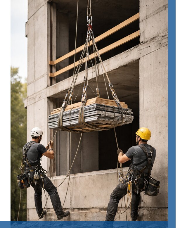 Подъем материала на этаж веревками в Мегионе от 1564 р. | ВЫСОТНИК-Мго