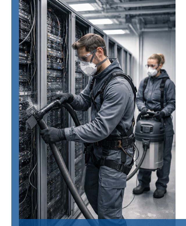 Обеспыливание серверной комнаты в Мегионе, профессиональная очистка