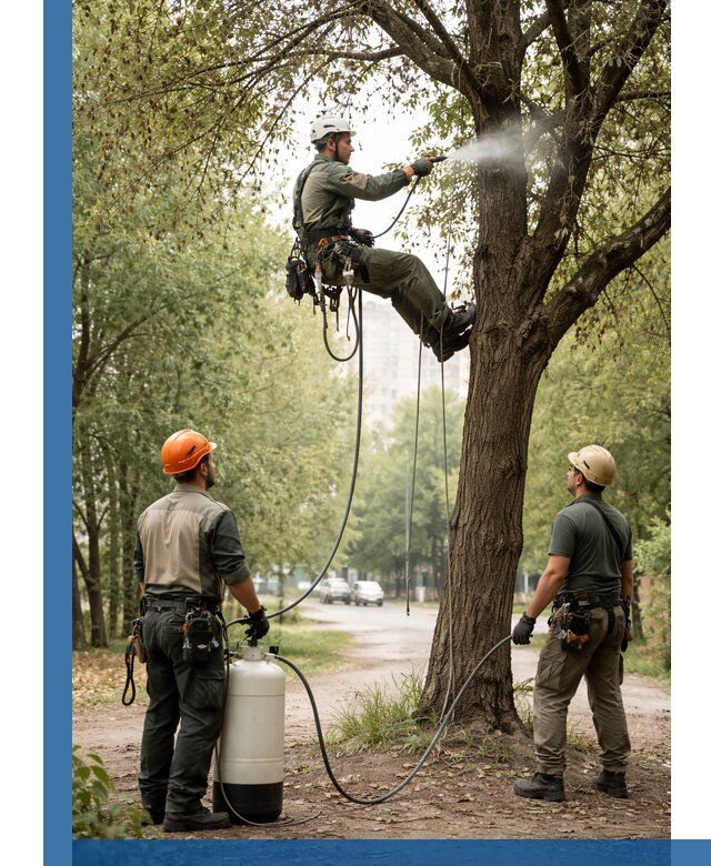 Обработка деревьев от вредителей в Мегионе профессиональная защита