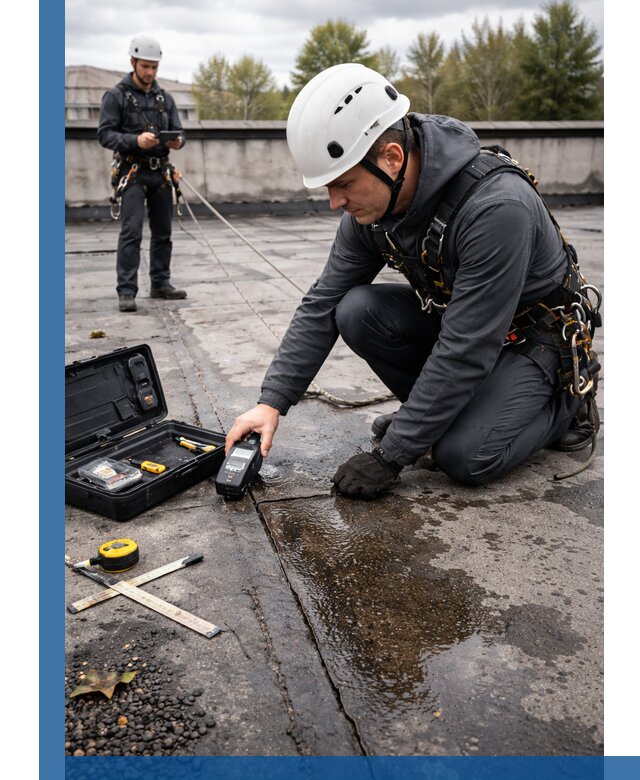 Обследование кровли на протечки и выявление дефектов в Мегионе