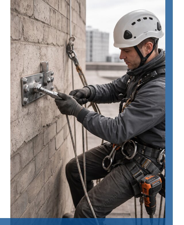 Установка анкерных точек в Мегионе от 3649 р. | ВЫСОТНИК-Мго