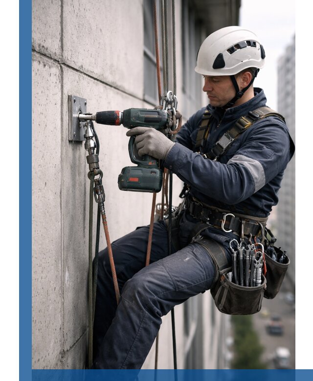 Установка анкерных точек для высотных работ в Мегионе