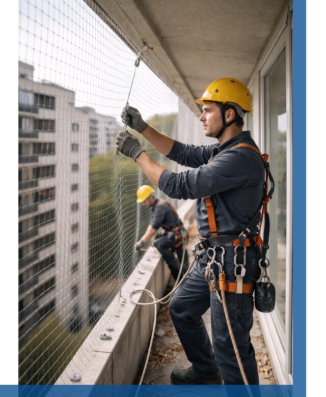 Монтаж сетки от птиц в Мегионе от 4691 р. | ВЫСОТНИК-Мго