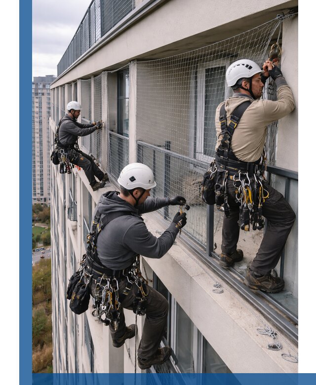 Профессиональный монтаж защитной сетки от птиц в Мегионе