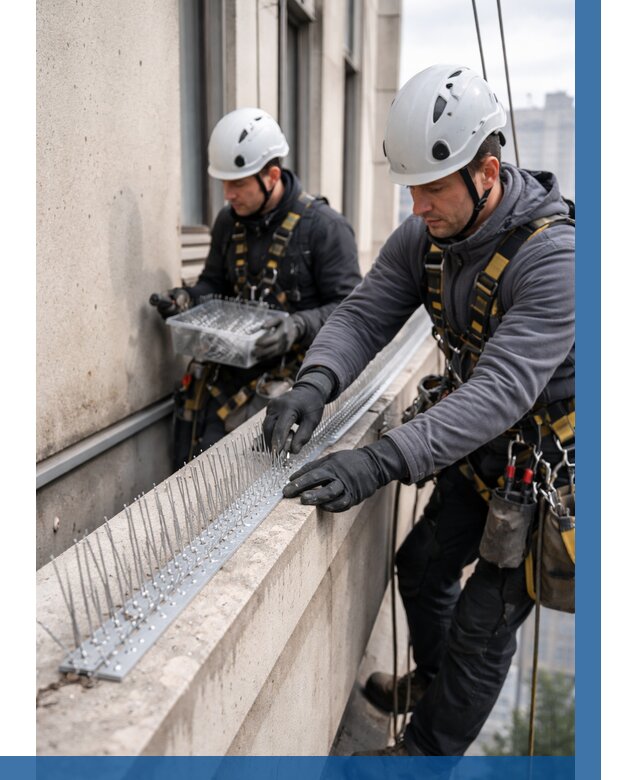 Установка шипов от птиц в Мегионе от 886 р. | ВЫСОТНИК-Мго